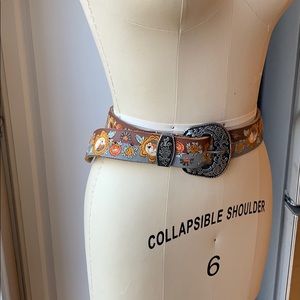 Free people floral embroidered western belt
